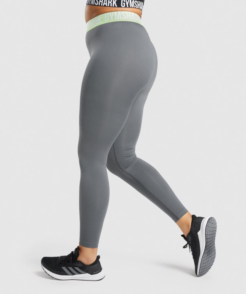 Women's Gymshark Fit Seamless Leggings Grey | CA 5N81DA